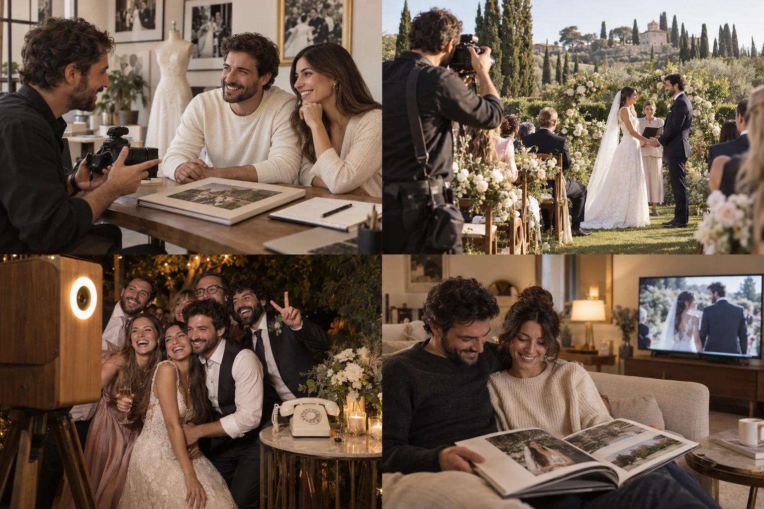 Esempio illustrativo: Una coppia incontra il fotografo per raccontare la propria idea di matrimonio.